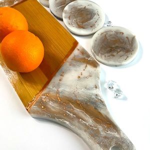 Bamboo Cheese Board With Matching Coasters set